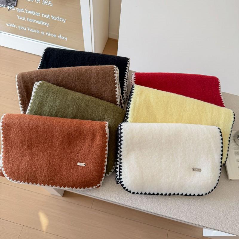Soft Knit Scarf Women Men Winter Solid Color Warm Lightweight Unisex
