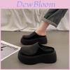 Brand Retro Pu Platform Slipon Shoes For Women With Thick Sole And Antislip Functionality