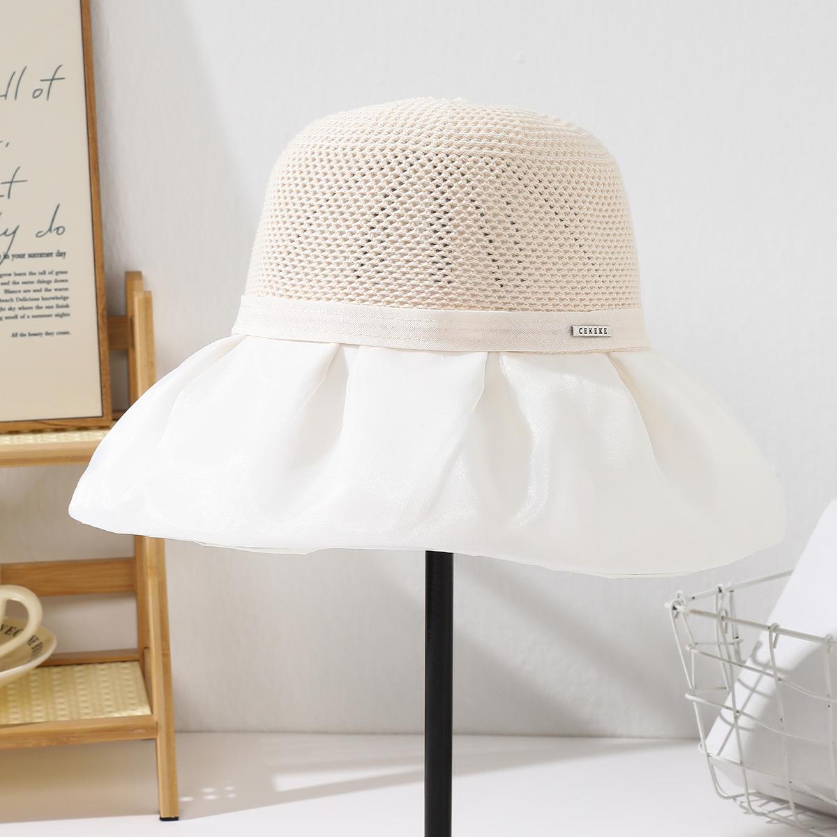 

Летняя новая цветная клееная шляпа от солнца женская защита от УФ-лучей шляпа от солнца с большими полями шляпа-ведро для лица шляпа для защиты от солнца M（56-58cm）