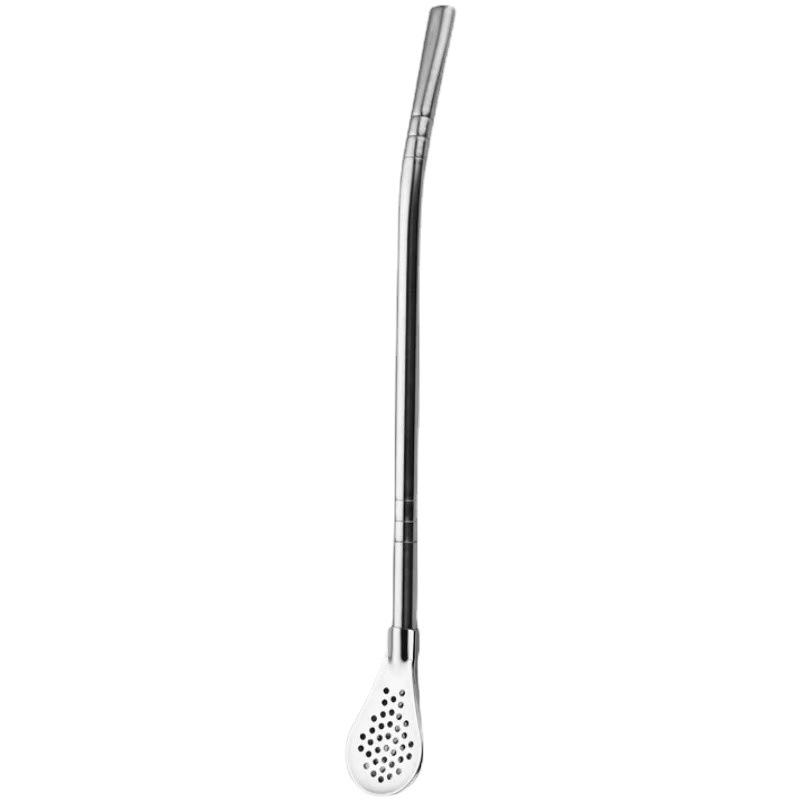 304 Stainless Steel Multifunctional Straw Spoon – Detachable Filter for Mate, Milk Tea, Coffee, or Stirring