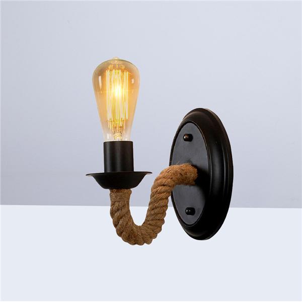 LEDMOMO Retro LED Hemp Rope Wall Light Vintage Bedside Lamp Metal Indoor Lighting Home Fixtures Sconce Light for Aisle Bedroom Bedside Bulb Not Included LEDMOMO Retro LED Hemp Rope Wall Light Vintage Bedside Lamp Metal Indoor Lighting Home Fixtures Sconce Light for Aisle Bedroom Bedside Bulb Not Included