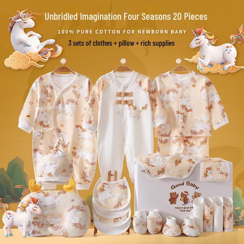 High-End Baby Gift Set: Newborn Spring/Autumn Clothes for Full Moon Celebration