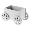 iGarden Artificial Wood Wheelbarrow Planter - Natural, Durable