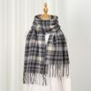 Luxury Brand Cashmere Women Plaid Scarf Winter Warm Shawl and Wrap Bandana Pashmina Female Foulard Square Thick Blanket Poncho