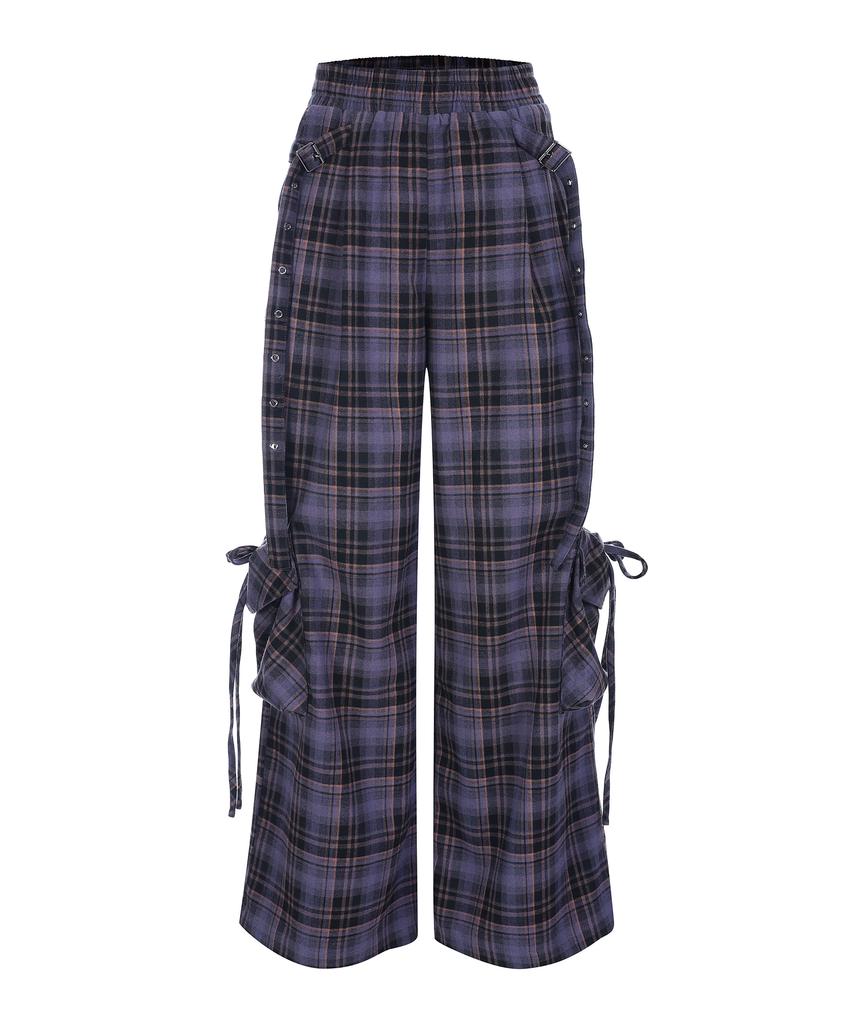 LALAFOX Wide Cargo Pocket Pants Purple Bq4Wp001