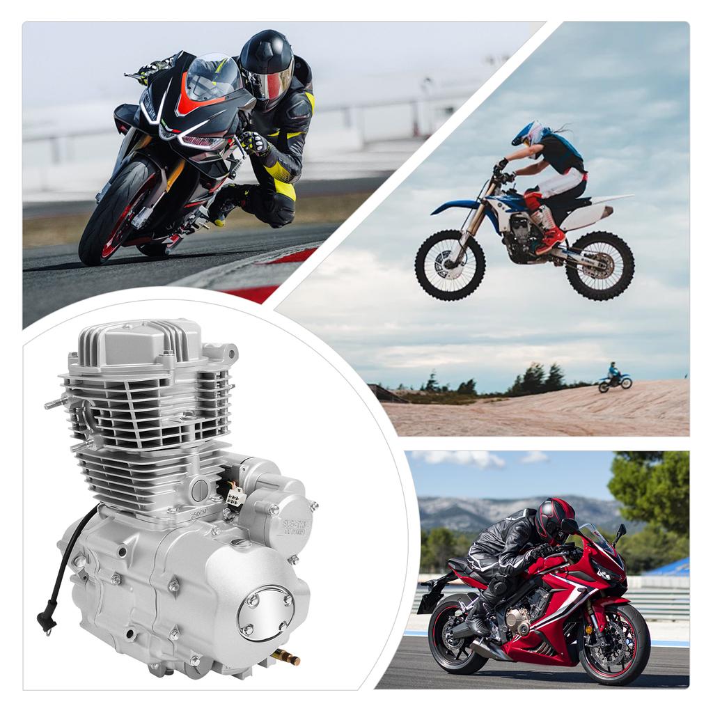 250CC four-stroke motorcycle engine, electric start vertical gasoline engine, with 5-speed manual transmission ATV engine