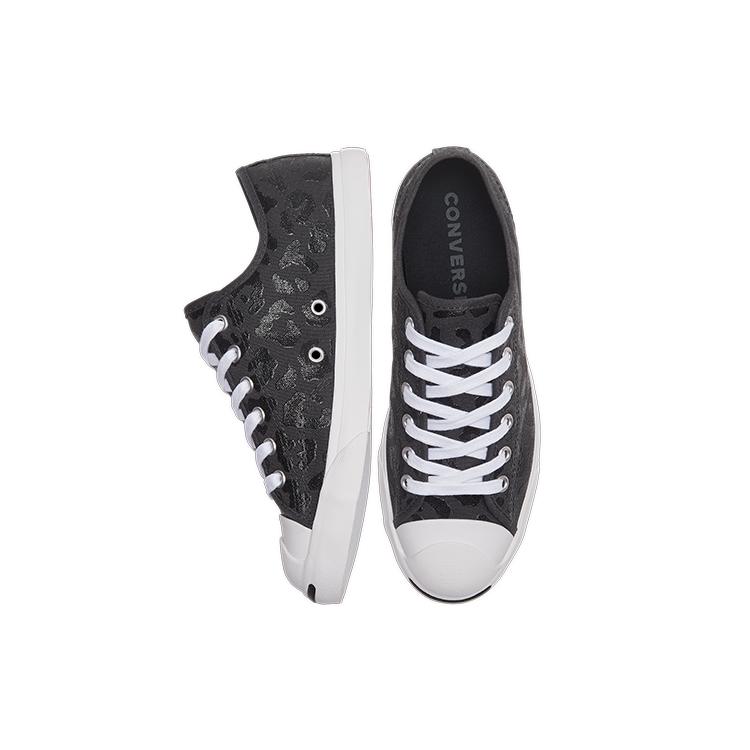 Converse Jack Purcell Lp Low Sole Trendy Retro Casual Sneakers 'Black White' Women's 570527C