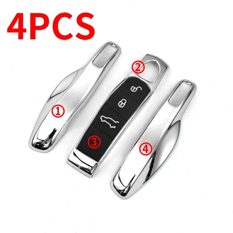 Car Smart Remote Key Case Fob Covers Set Shell for Porsche Panamera Spyder Carrera Macan Boxster Cayman Cayenne 911 970 981 991