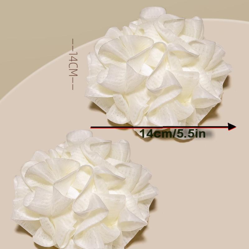 2-In-1 Bath Ball Towel Loofah With Drawstring Closure For Soap Soft Exfoliating Mesh Shower Sponge Skin Care Bathing Tool