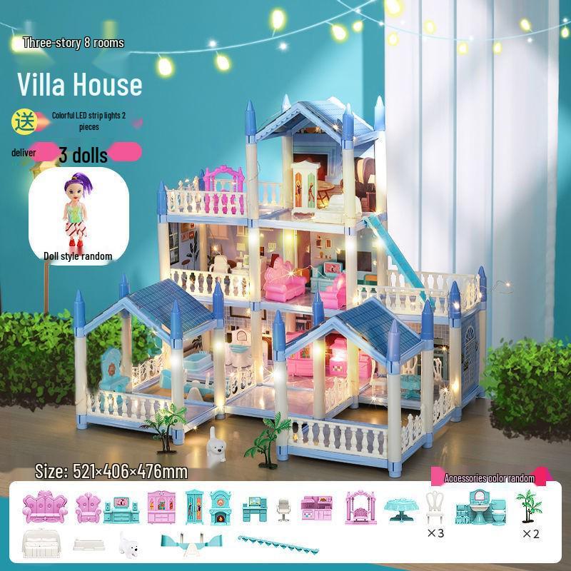 DIY Princess Dollhouse Castle Villa for Girls