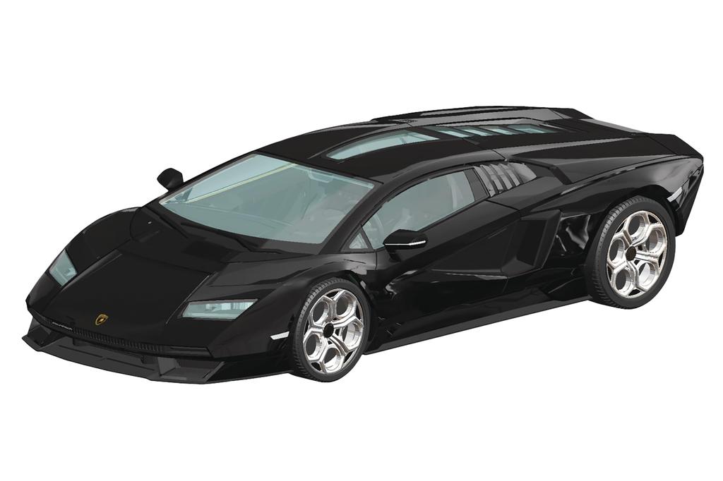 Aoshima Bunka Kyozai The Snap Kit Series Lamborghini Countach LPI Black Plastic Model 1/32 800-4 Pre-Colored 19-D