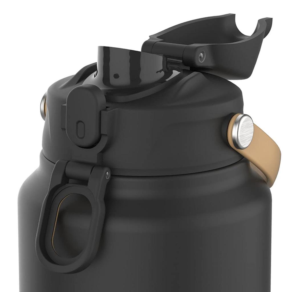 Peacock Vacuum Bottle Industry Stainless Steel Sports Drink Jug, 1.0L, Matte Black, AJG-MA100, Personal Jug