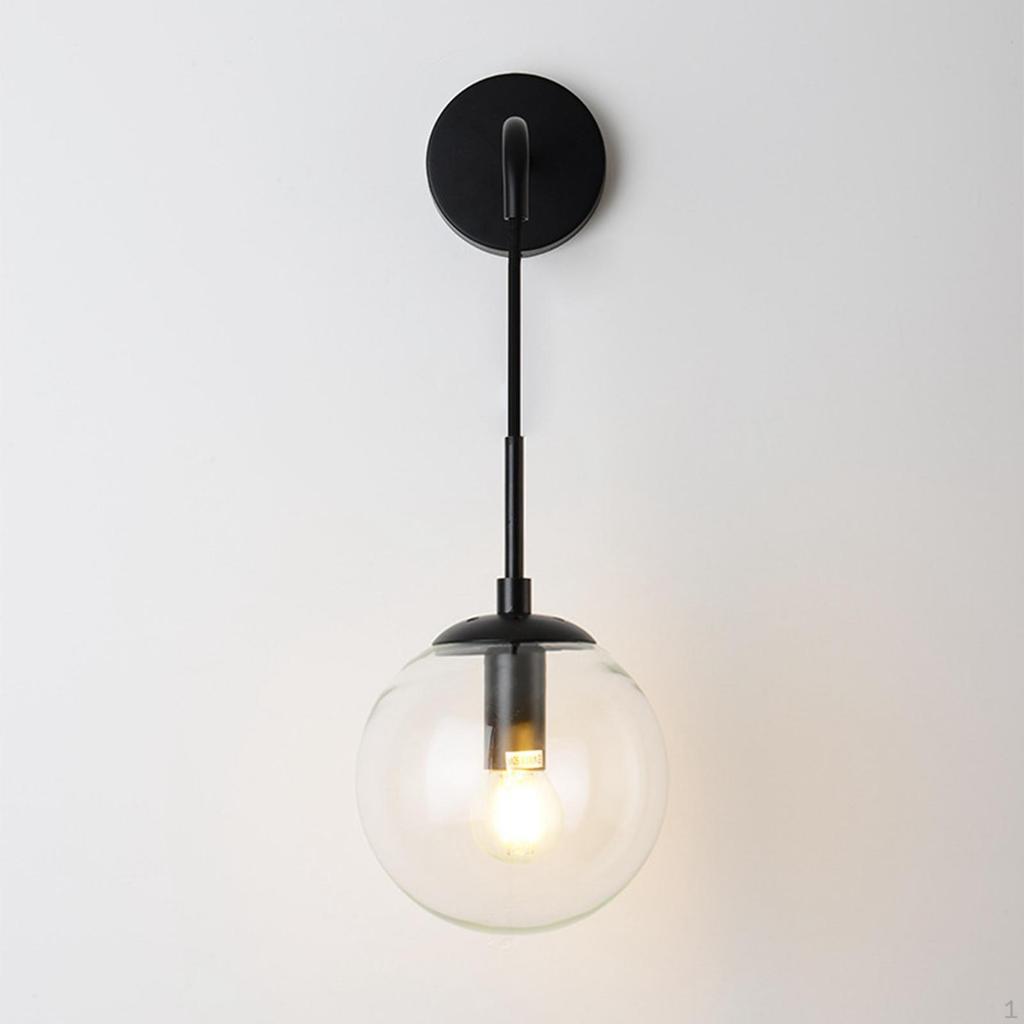 Glass Ball Wall Lamp Modern Mounted Sconce Lighting for Living Room Bathroom Bedroom Hallway
