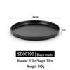Frosted Black Melamine Dinner Plate