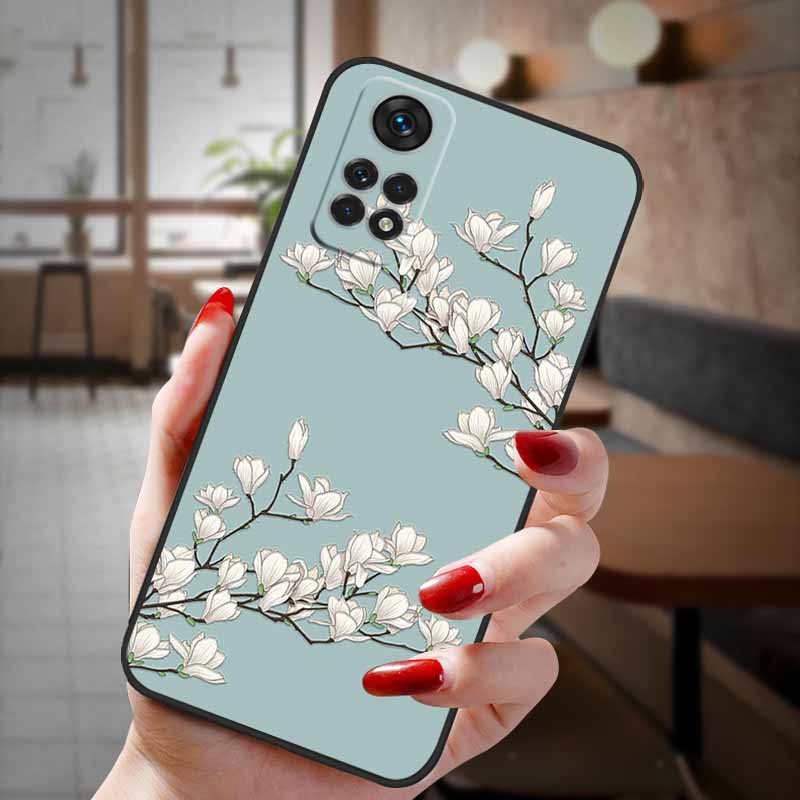For POCO X4 Pro 5G Case 3D Emboss Flower Relief Phone Cases For POCOX4 Pro 5G 2022 Silicon Cover X 4 Pro X4Pro Funda Capa Para