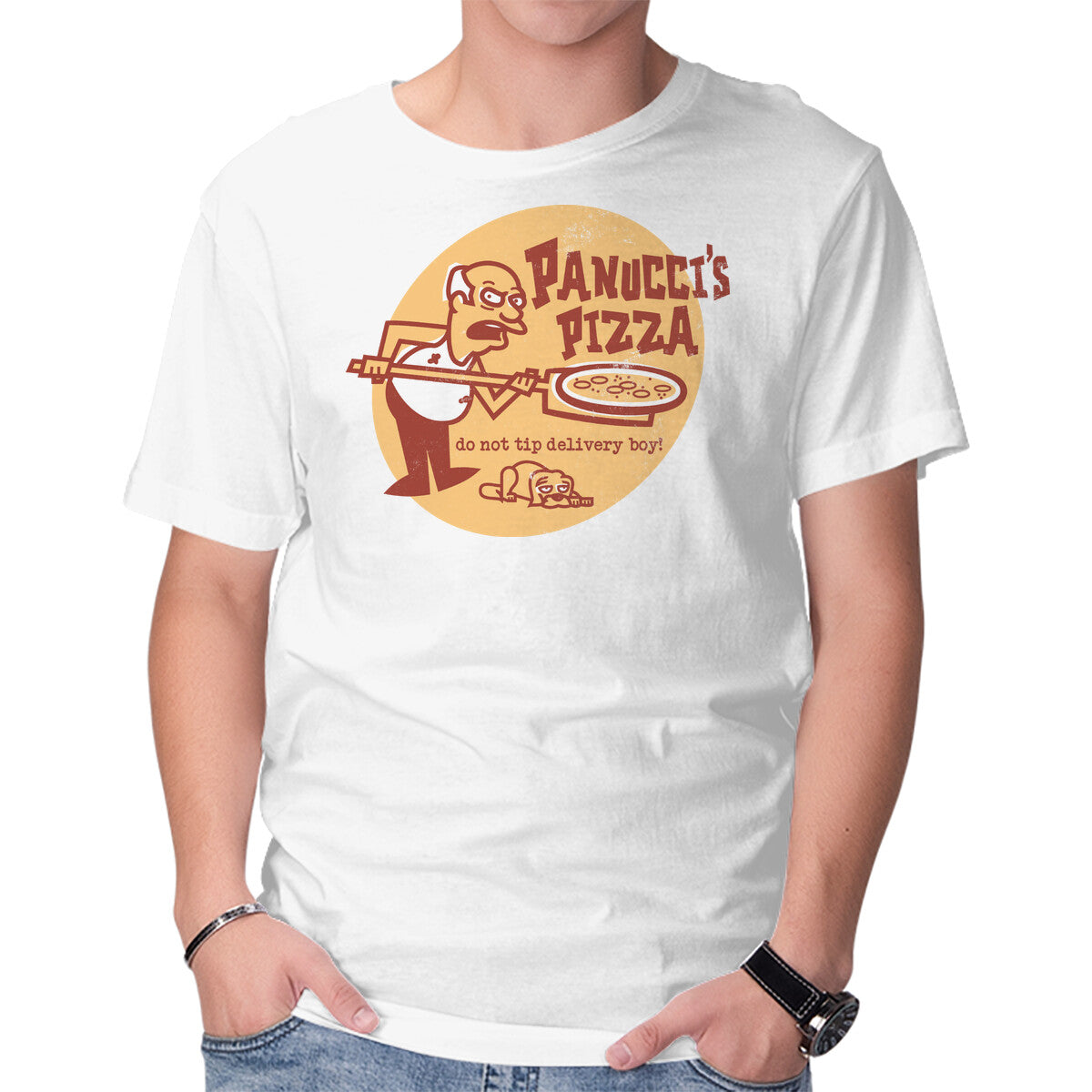 Unisex Crew Neck T-Shirt Panucci s Graphic Short Sleeve Casual Tee XXXL