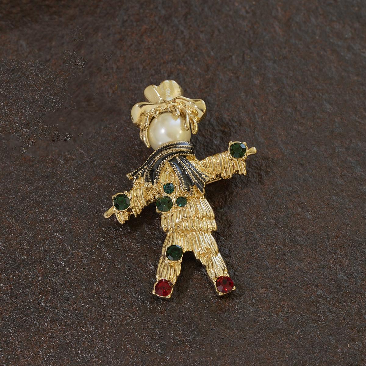 Mode Vintage Vrouwen Goudkleur Parel Kruis Broches Badges Barok Paleis Klassiek Dame Metaal Kleding Jas Accessoires Spelden