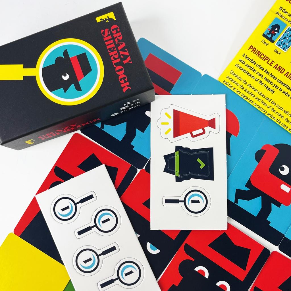 Crazy Sherlock Card Game Instant Fun Minimalist Style Family Game