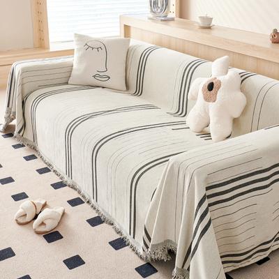 Chenille Nordic Line One-Piece Sofa Towel Anti-Scratching Whole Sofa Cover Towel All-Inclusive Universal Sofa Cover