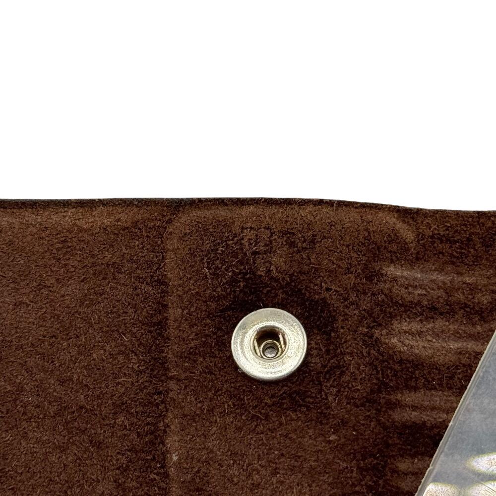 HERMES leather Uris mini Notebook cover Brown leather unisex Used