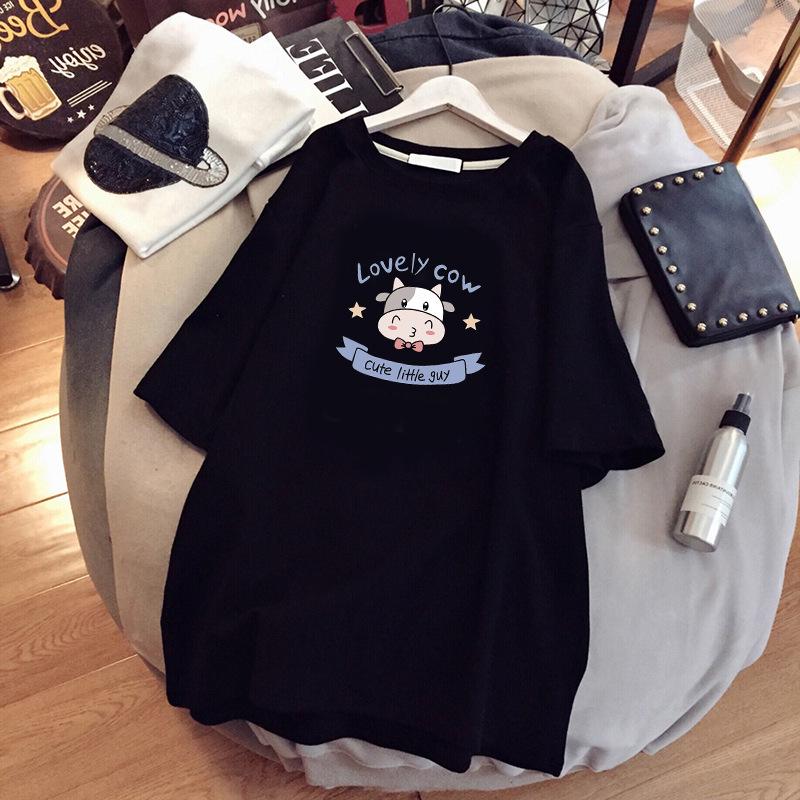 Maternity Summer Short-Sleeve Cotton T-Shirt - Fashionable Loose Fit Mid-Length Top for Expecting Moms (2023)