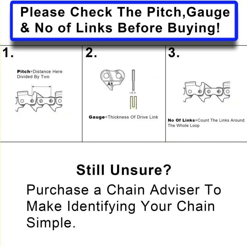 1/2/3/4 PCS 10Inch Saw Chainsaw Chain Semi Chisel Electric Chainsaw Spare Parts Garden Wood Branch Cutting Tool