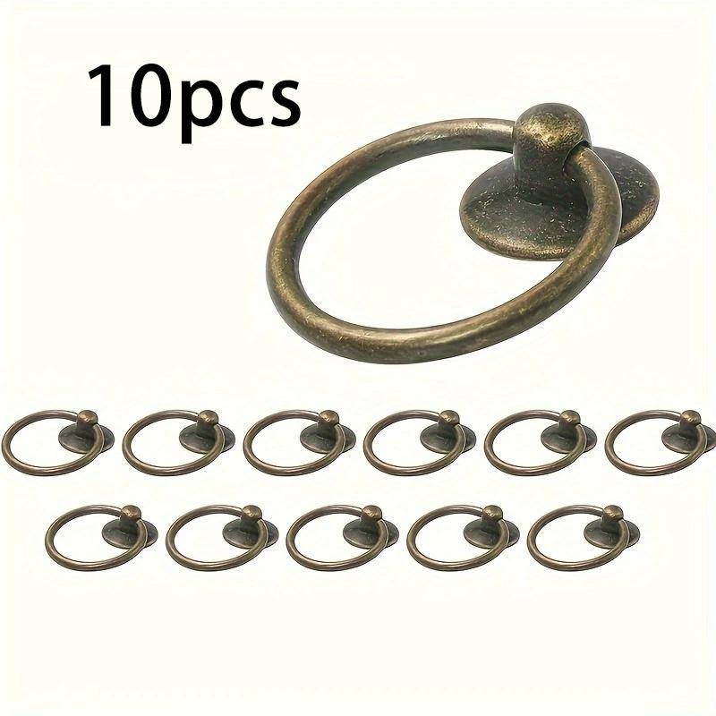 5/10 Stück Schubladenknöpfe aus Zinklegierung, 1,73*2,05 Zoll, Schrank-Schrankgriffe, Vintage-Möbel-Schubladengriffe, Einloch mit Befestigungsschrauben