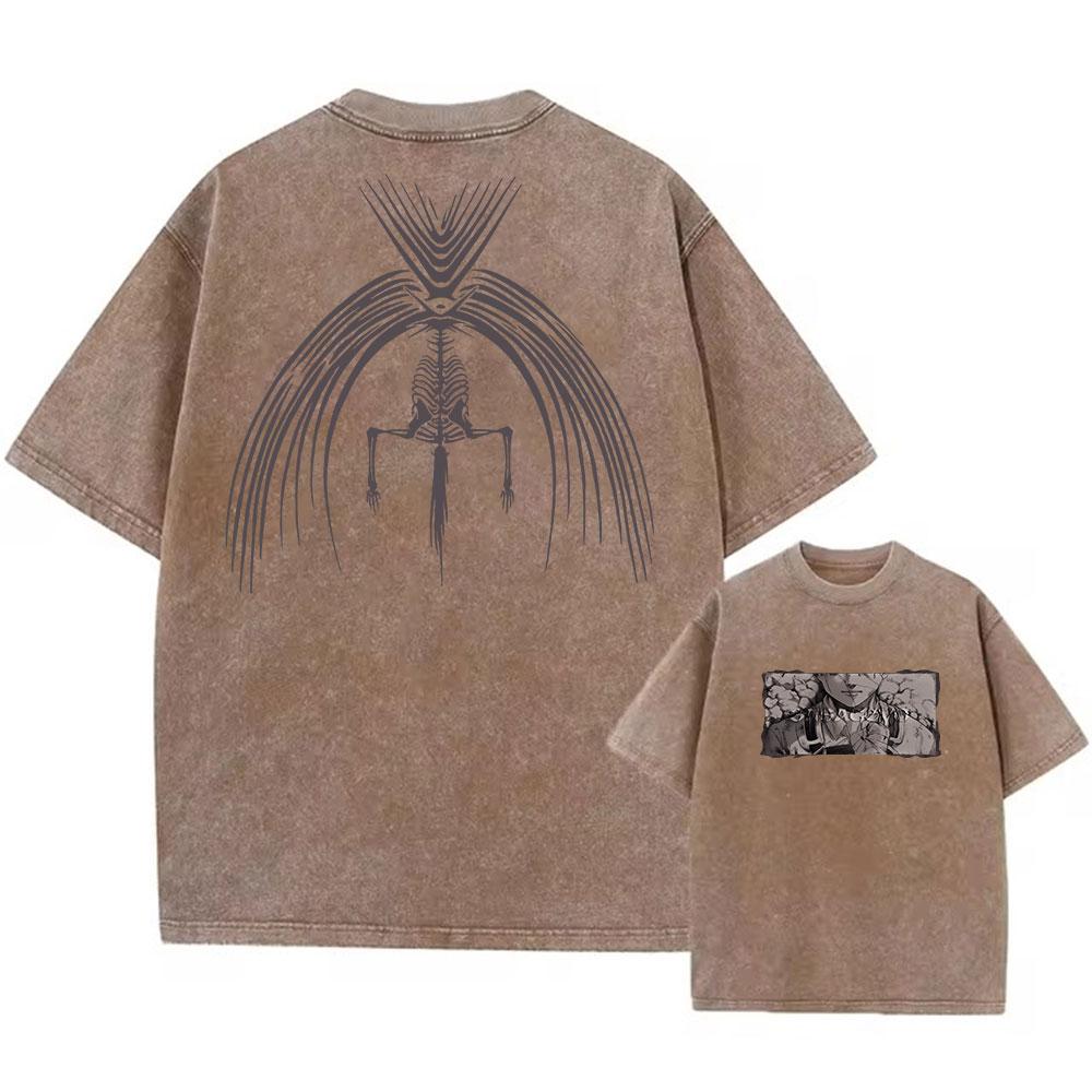 2025 Anime Attack on Titan Trička Vintage Prané Tričko Harajuku Oversize Bavlněné Tričko Bavlna Móda Streetwear Unisex Top