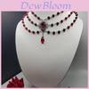 Victorian Charm Jewelry Necklace With Alloy Pendant For Romantic Women