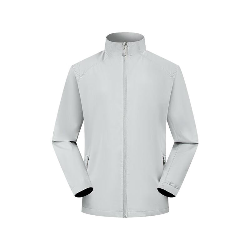 Qiaogerei Unisex Stand-up Collar Windbreaker Jacket 3XL