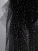 Ladies Ice Skating Dancewear Rhinestone Embellished Long Sleeve Backless Leotard with Tiered Tulle Ruffled Skirt Jumpsuit for Competition