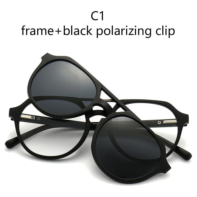 

Magnet Clip Sunglasses Myopia Glasses -0.5 To -6.0Men Women Prescription Spectacles Nearsighted Astigmatism Square Eyewear 0
