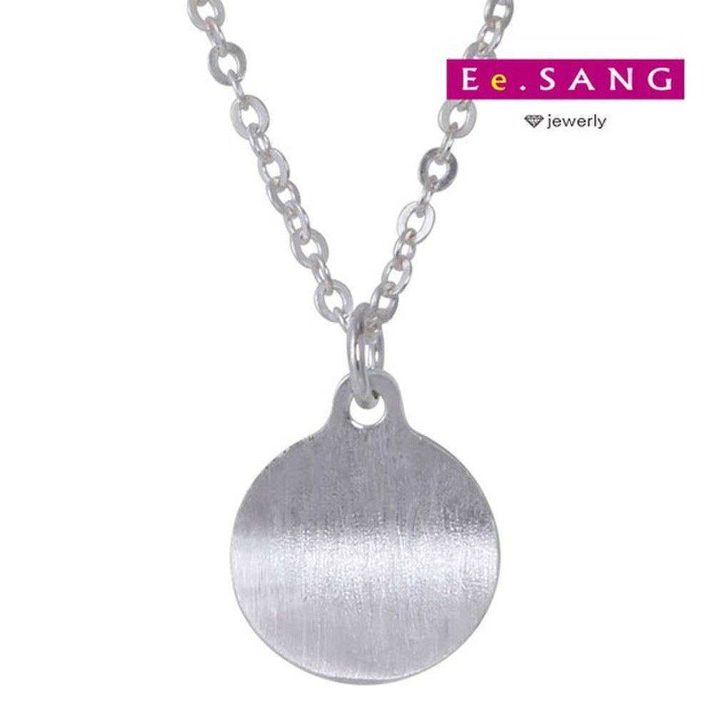 Ee.Sang/Matte Silver Coin Necklace/92.5 Silver Necklace 44cm