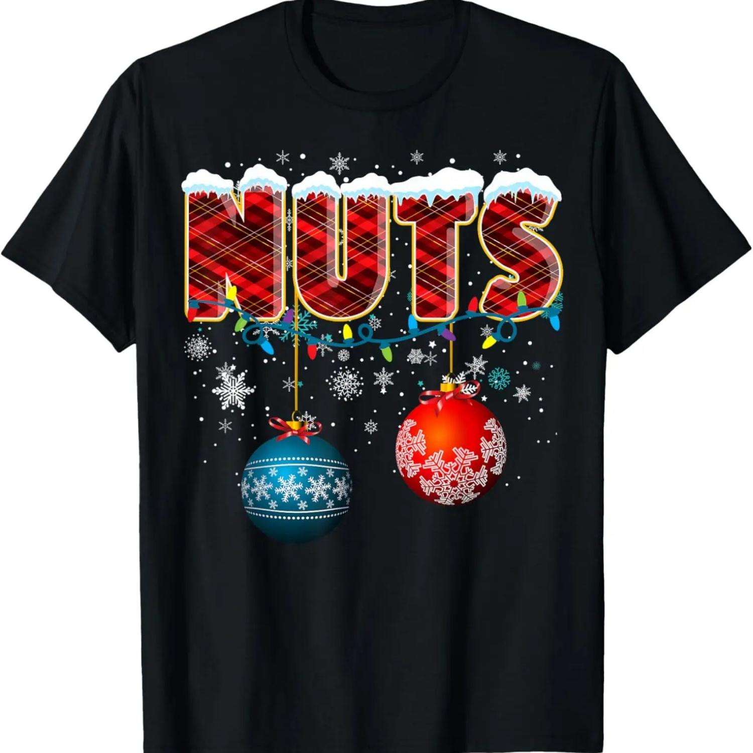 

Chest Nuts Matching Chestnuts Funny Christmas Couples Nuts T-Shirt XXXXXL чёрный
