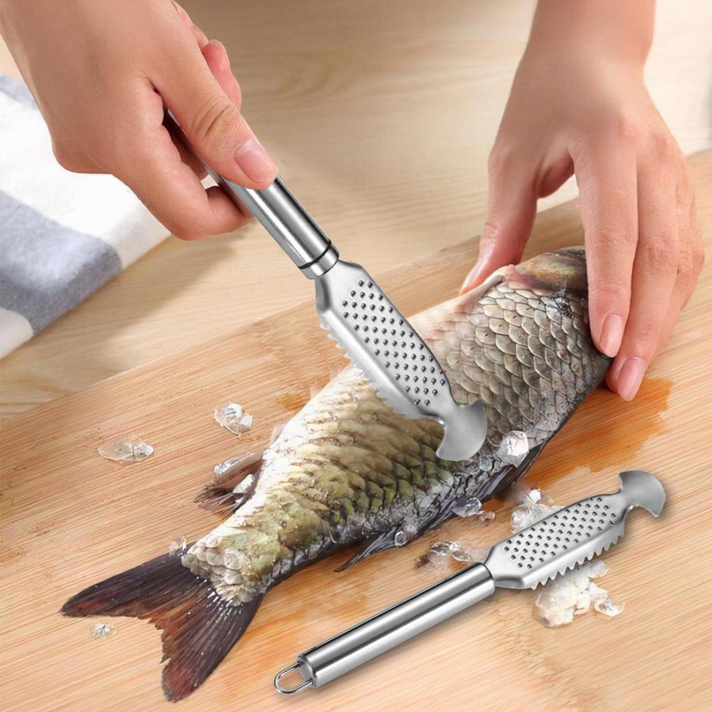 Fish Scaler Multi Purpose Ginger Grinder Fish Scale Scraper Stainless Steel Fish Scale Scraping Tool Fish Cleaning Tool