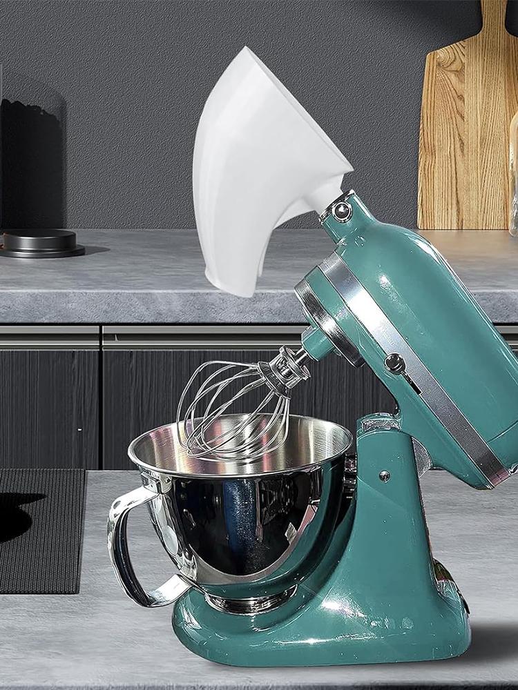 Plastic Powder Funnel Lightweight Flour Funnel Spillproof Kitchen Accessories Replacement for Kitchen Aid Artisan KSM150 5-Quart