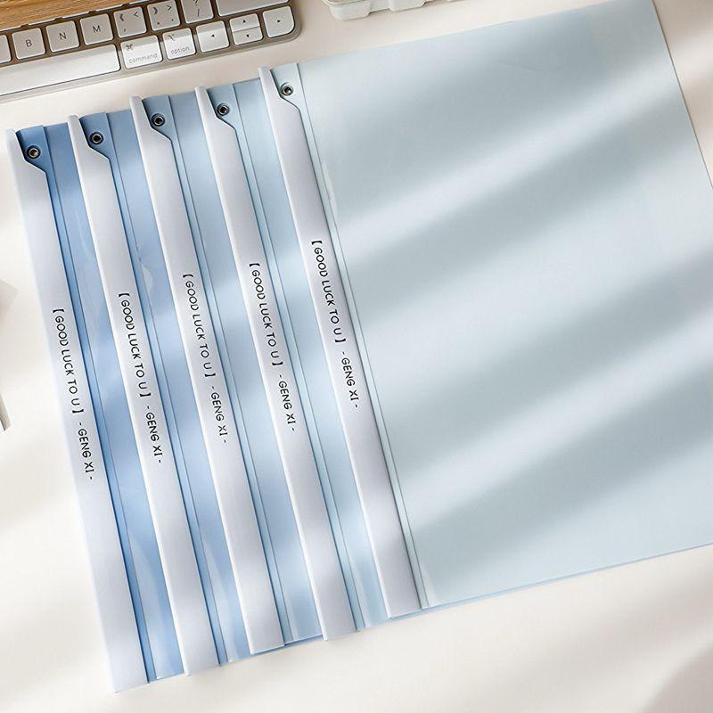 

Gradient Color Test Paper Material Storage Book Slide Grip Report Cover Blue Gradient 5-Piece Set