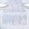 6 Pack Sequin Table Runner Sparkling Iridescent Party Decor for Wedding Birthday Dining Events Glittery Table Cover Accessories