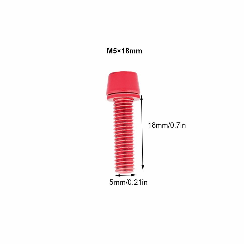 6 Pcs with Washer Handlebar Screws M5*18mm Bike Stem Bolts Durable Bike Stem Screws  Bike Accesssory