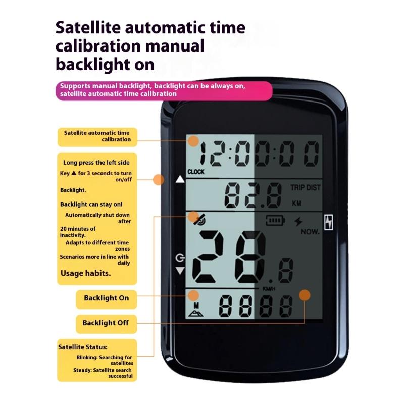 Bicycles Digital Stopwatches Route Navigations Stopwatches Wireless Speedometers for Various Bicycles