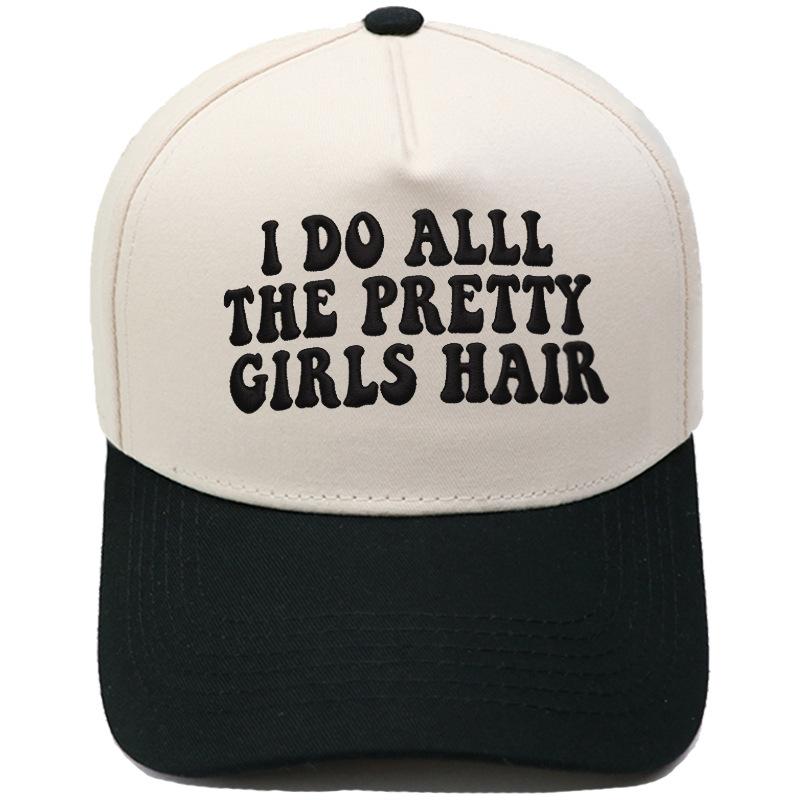 I DO ALL THE PRETTY Embroidery Color Matching Truck Driver Hat Fun Men's and Women's Sunshade Dad Hat