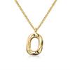 Silver Elegant round gold color Geometric Pendant Necklace Fine Jewelry For Women Wedding Party Bijoux