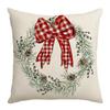 New Christmas Pillow Farm Truck Bow Garland Home Cushion Pillow Cover