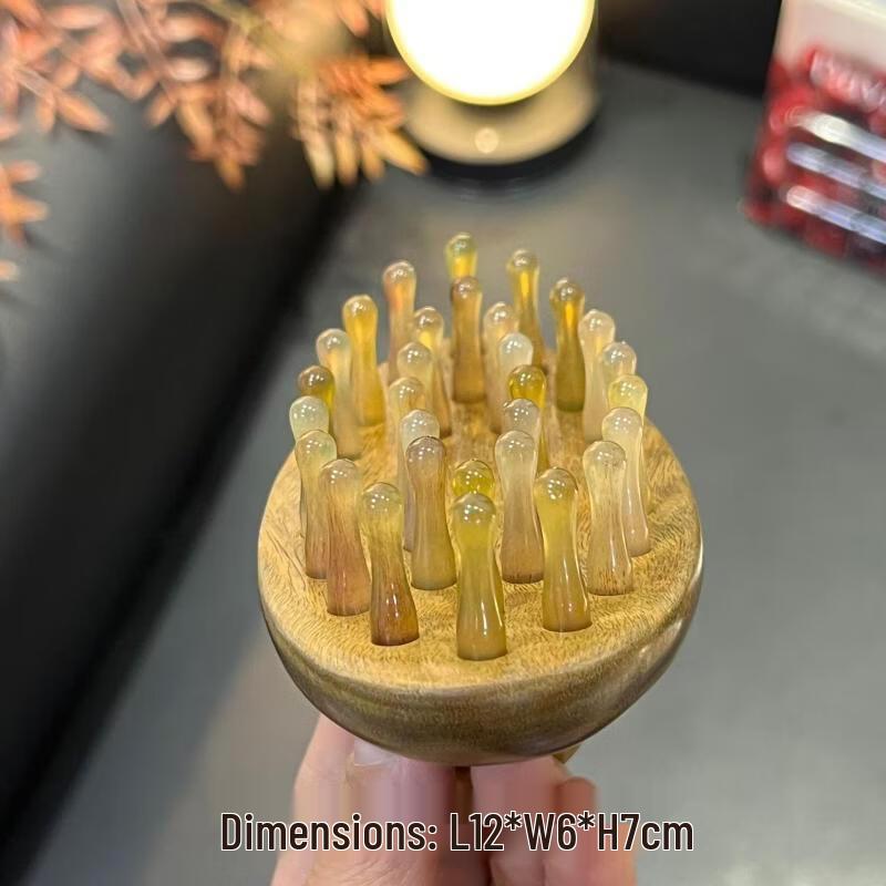 Sandalwood Horn Head Massage Comb