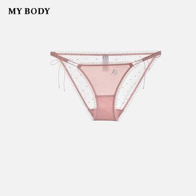 Mybody Women's Sexy Heart Jacquard High-Cut Low-Rise Briefs