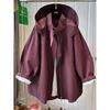 Fashionable Oversized Vintage Cloak Design Hooded Windbreaker Women's Spring Autumn Outerwear Casual Loose Fit Stylish Coat