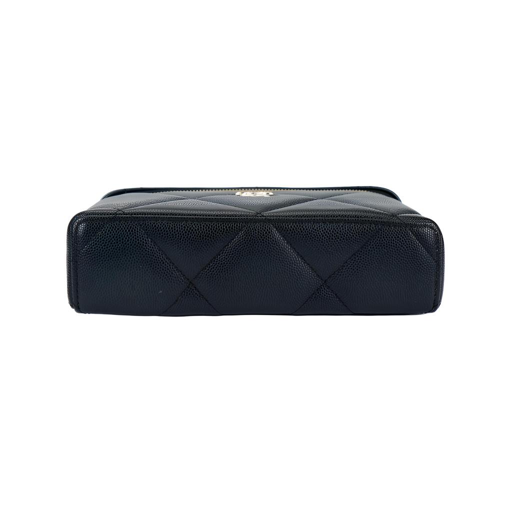 Chanel 25k Brand Logo Made Of Grainy Cowhide With Golden Hardware Handbag For Women Black