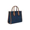 Michael Kors MK Mirella Serie 23 Ritssluiting Logo Katoenen Tote Tas Dames tote Blauw 35F2G7ZC5C-INDIGO