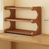 Space-saving Wood Tabletop Stand Compact Simple Shoe Organizer Practical Desk Bookshelf  Seasoning