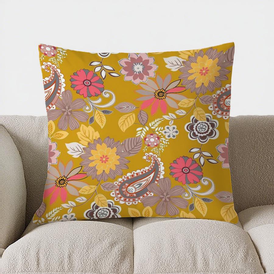 Colorful Geometric Ethnic Pattern Double-sided Printed pillow cover Short plush Suitable living rooms sofas throw cushion cover